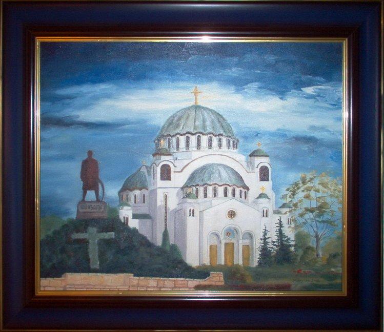 Hram Temple and the Karadjordje Monument, Painting Kovinčić Milutin