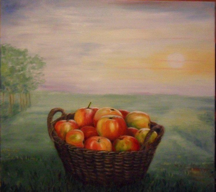 A Basket of Apples, Painting Kovinčić Milutin