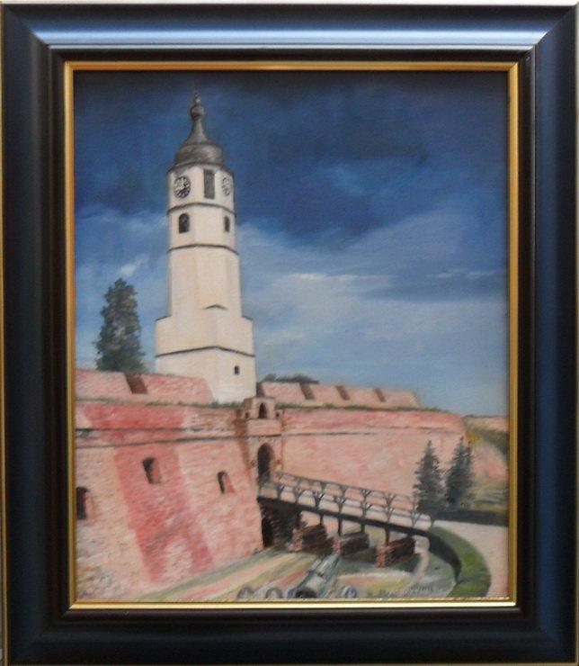 SAHAT Tower - KALEMEGDAN, Painting Kovinčić Milutin