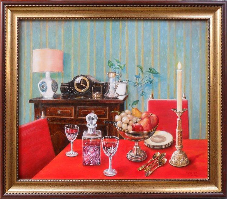 Wine and Fruit, Painting Kovinčić Milutin