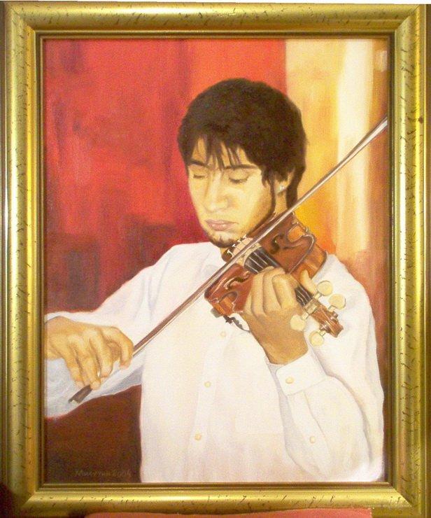 The Violinist, Painting Kovinčić Milutin