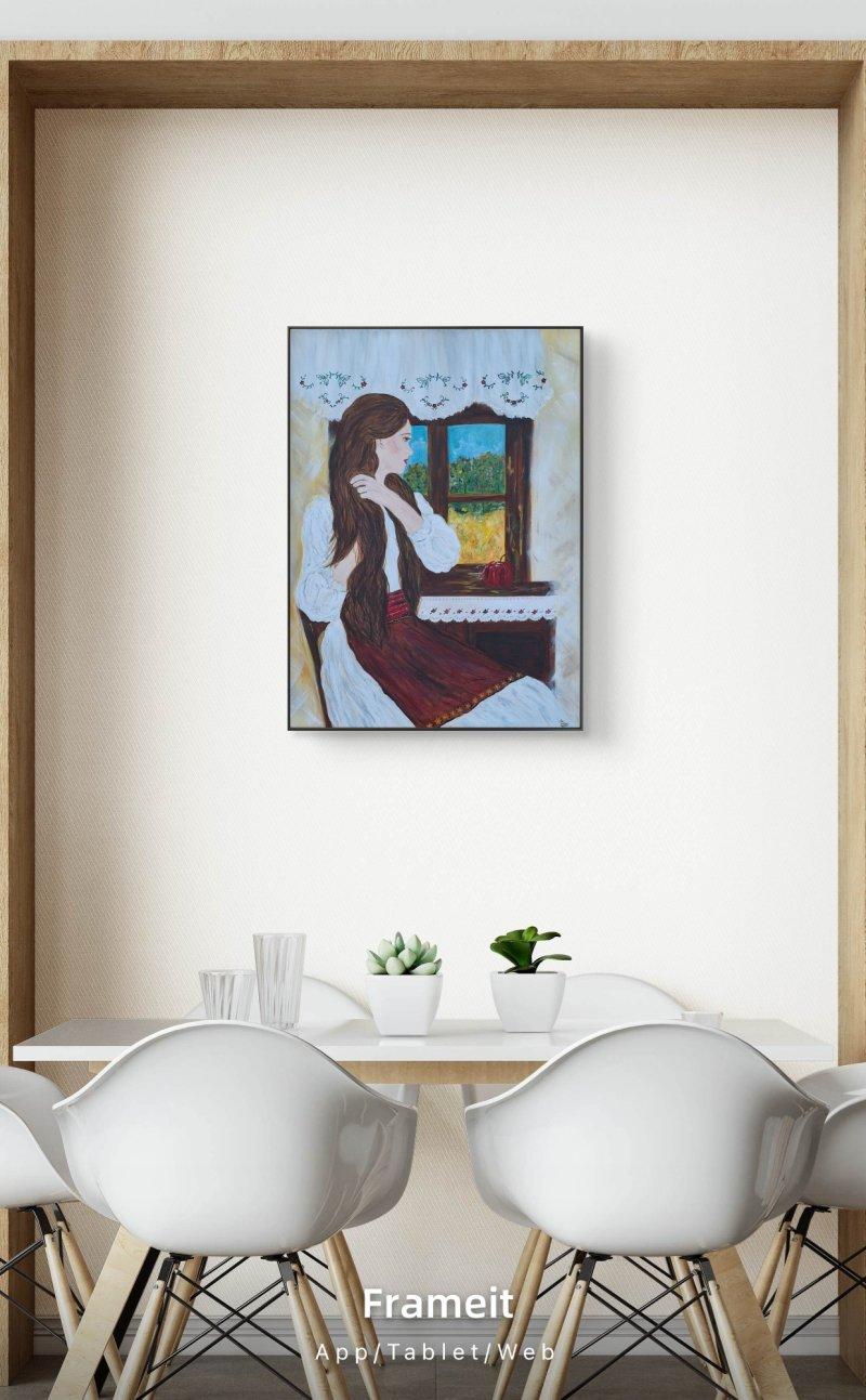 Šumadinka 2 ulje na platnu, Painting KRISTINA PETRONIJEVIĆ