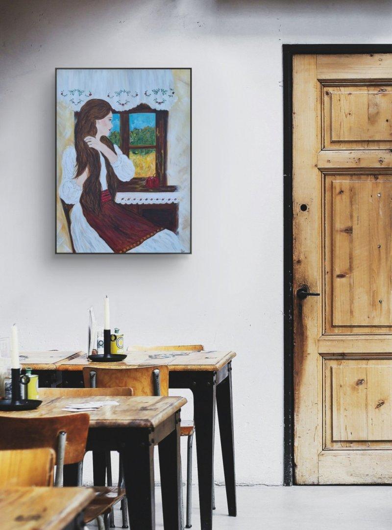 Šumadinka 2 ulje na platnu, Painting KRISTINA PETRONIJEVIĆ