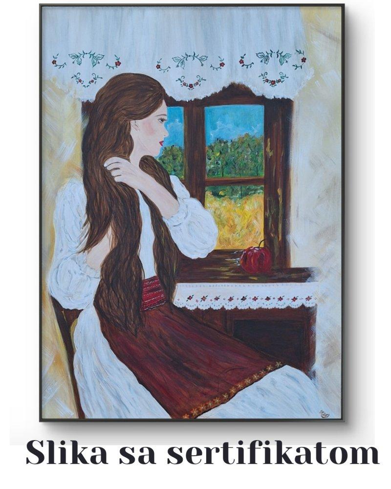 Šumadinka 2 ulje na platnu, Painting KRISTINA PETRONIJEVIĆ