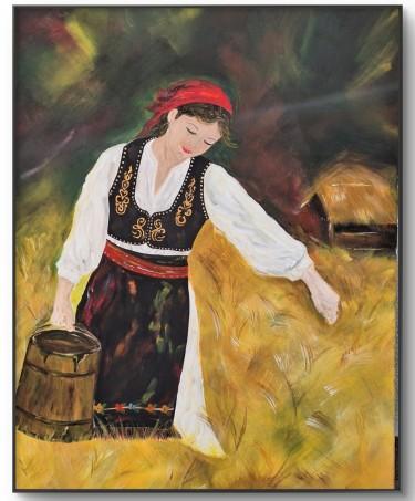Slika na zidu: Umetnička slika „Šumadinka“ - Ulje na platnu - Prodaja slika Srbija