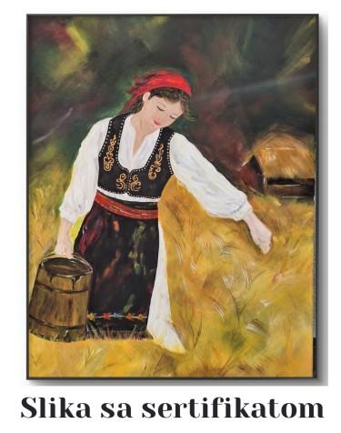 Slika na zidu: Šumadinka - ulje na platnu