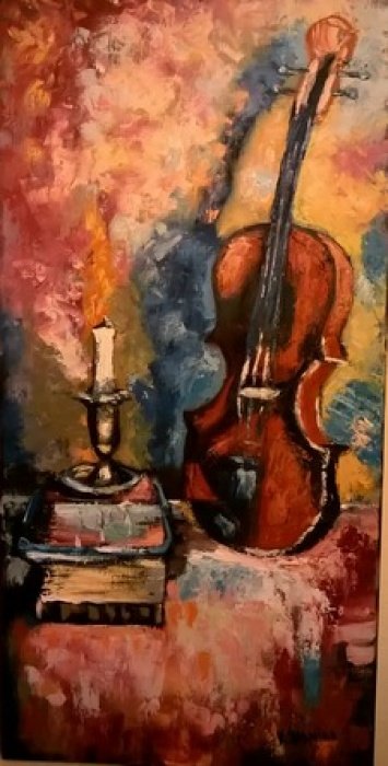 viola, Painting Vučković Jasmina