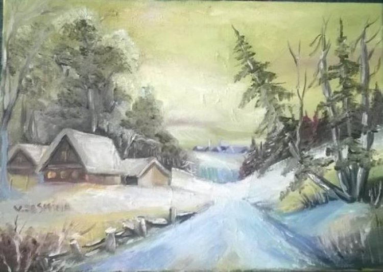 winter2, Painting Vučković Jasmina