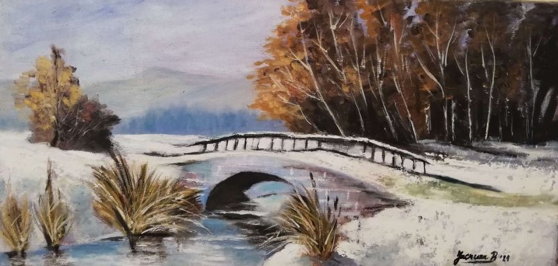 winter, Painting Vučković Jasmina