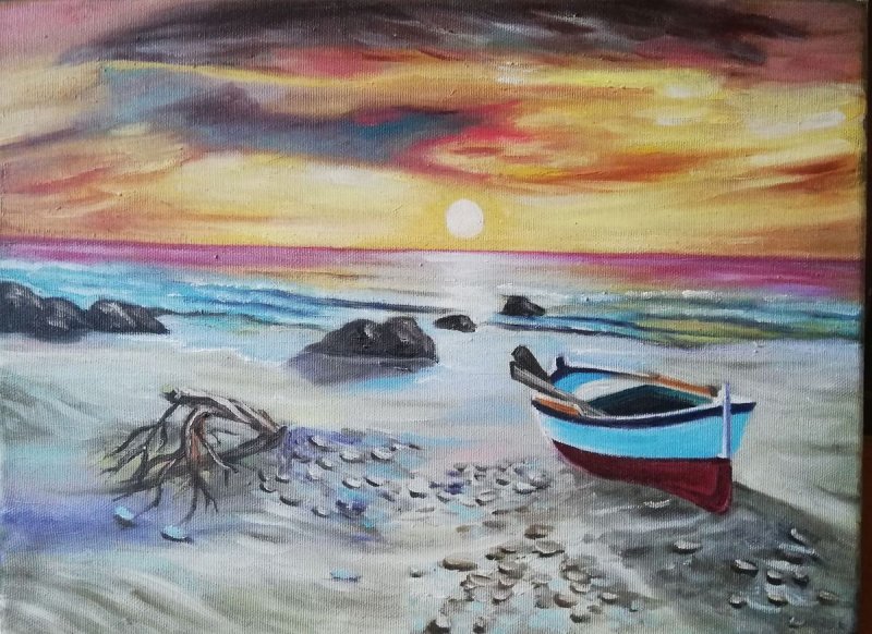 sunset, Painting Vučković Jasmina