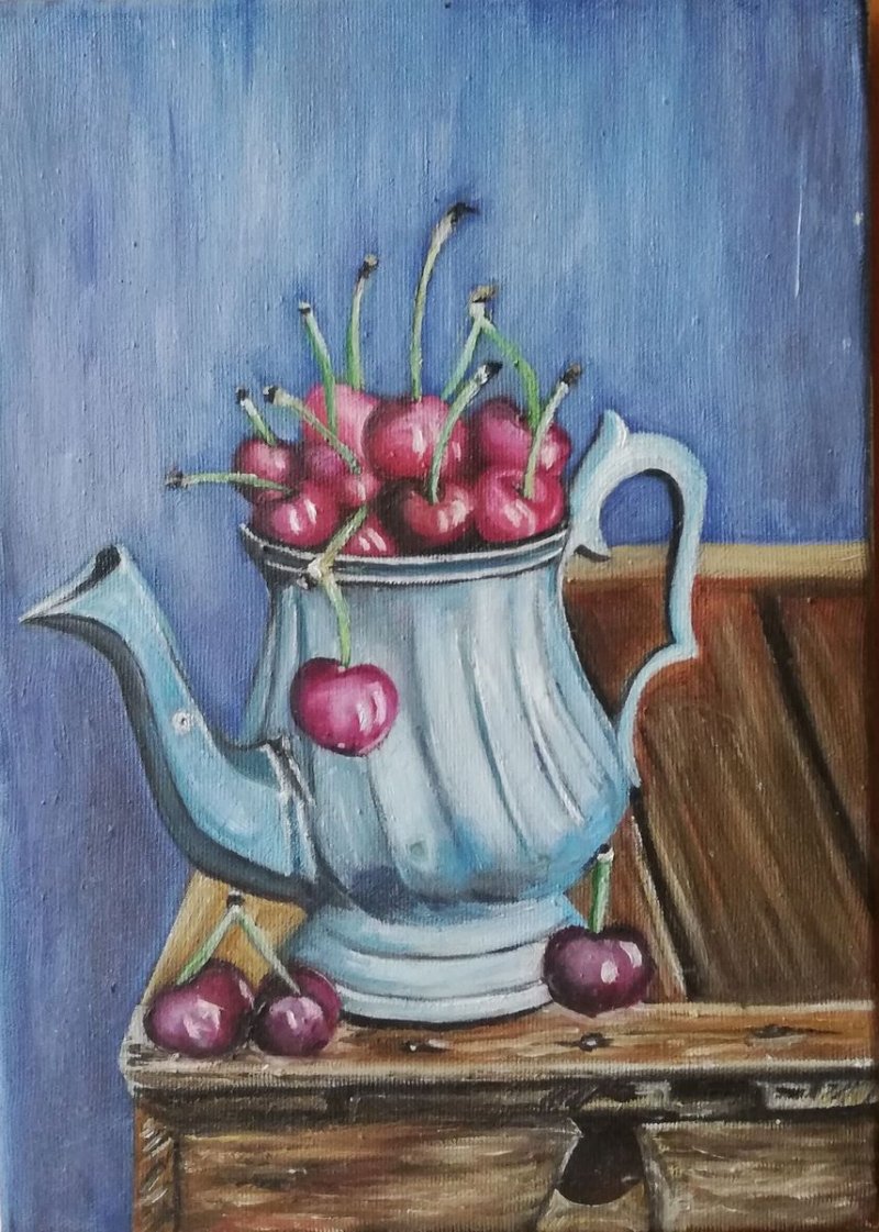 cherries, Painting Vučković Jasmina