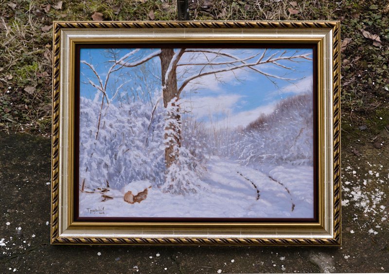 Winterscape, Painting Trajković Dejan