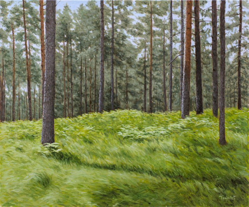 Summer in the Pine Forest, Painting Trajković Dejan