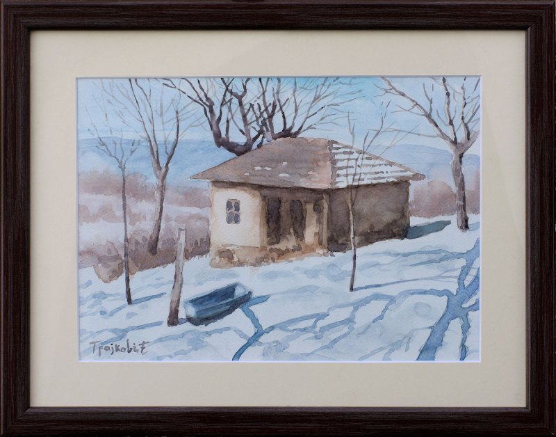 Cottage on the Hill, Painting Trajković Dejan