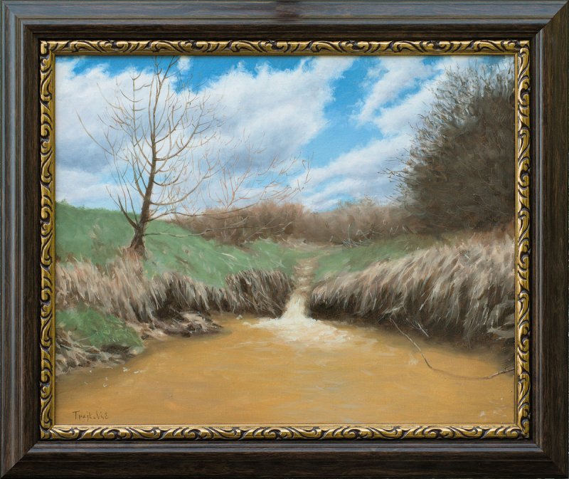 Stream in Early Spring,, Painting Trajković Dejan