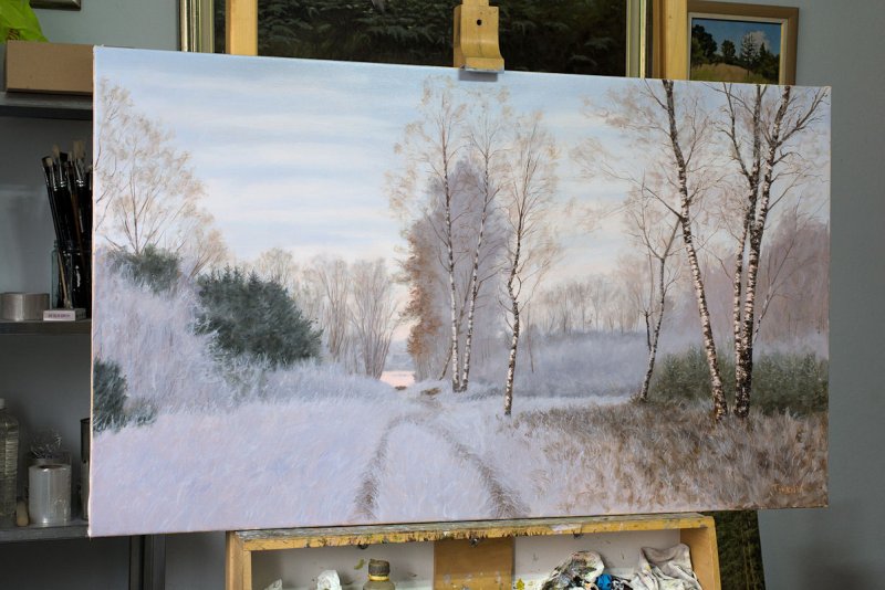 Winter on Heath, Painting Trajković Dejan