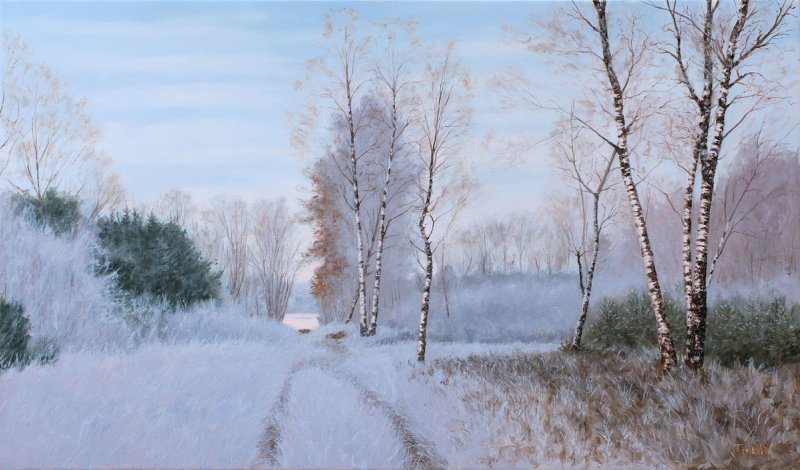 Winter on Heath, Painting Trajković Dejan