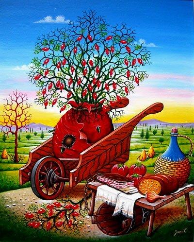 Rose hip, Painting Zarić Zoran