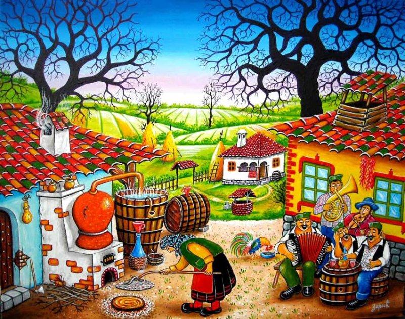 Cheerful machine, Painting Zarić Zoran