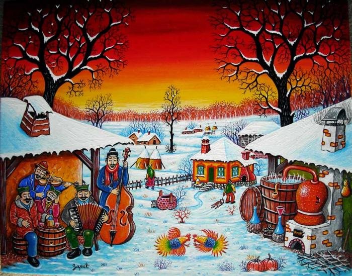 Veselo društvo, Painting Zarić Zoran