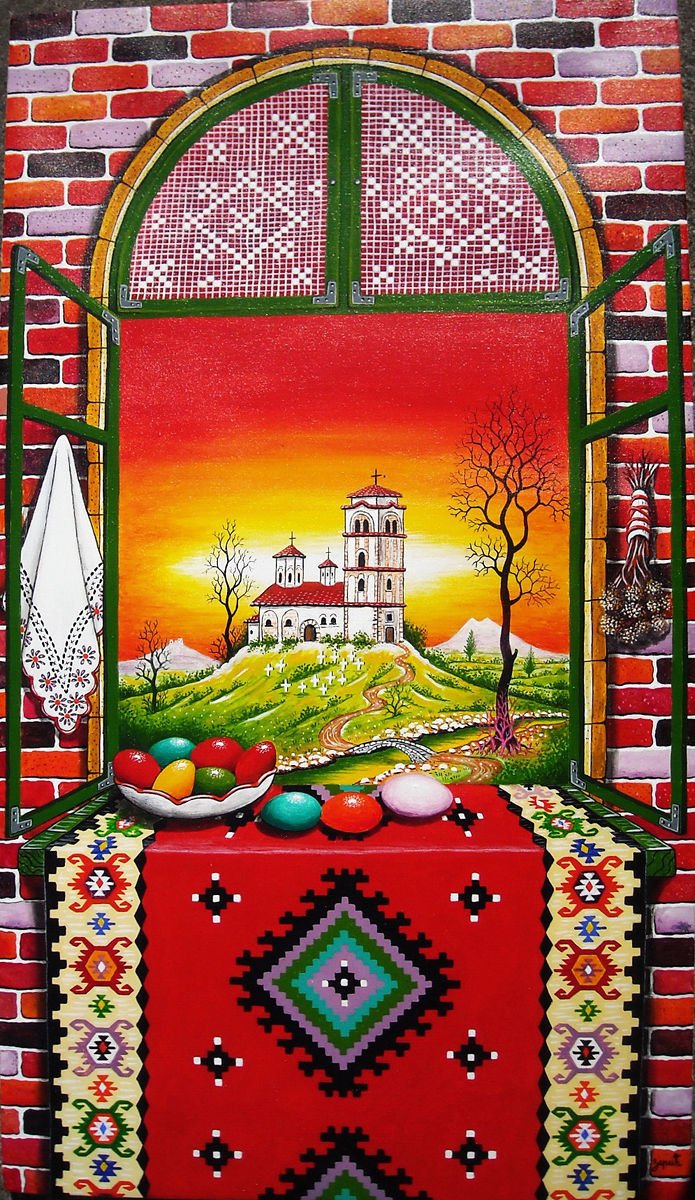 Uskrs, naiva, Painting Zarić Zoran