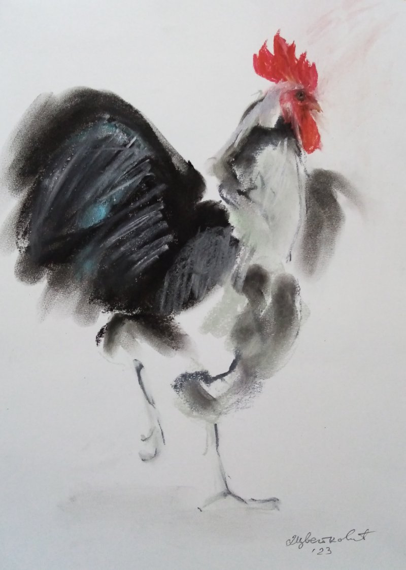 Rooster, Painting Cvetkovic Dragan Cvele