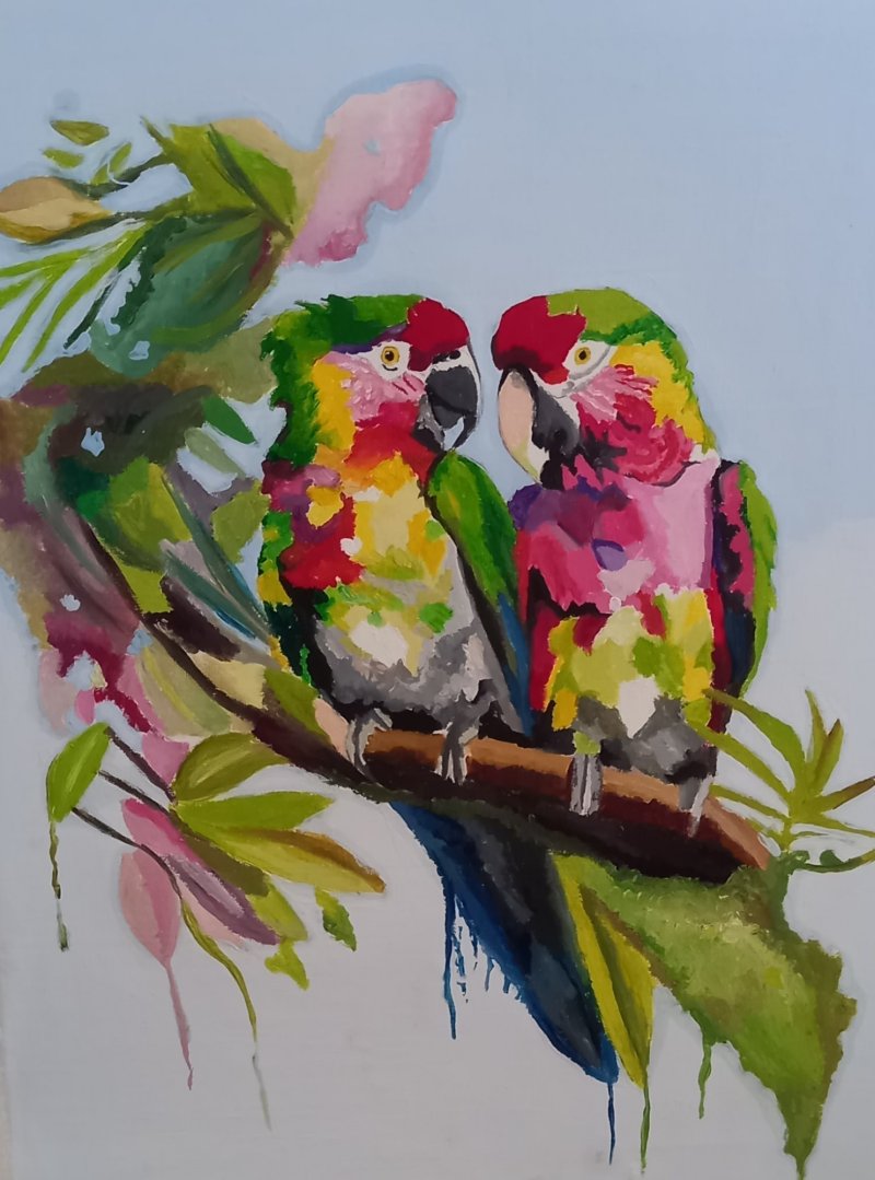 Love birds, Painting AnaArt