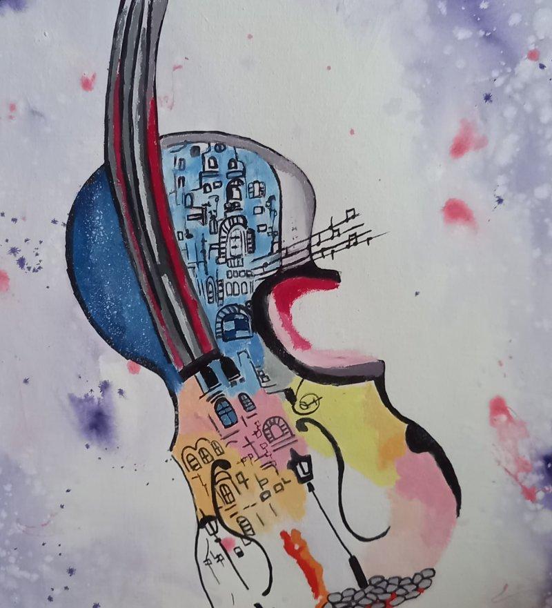 Violin music, Painting AnaArt