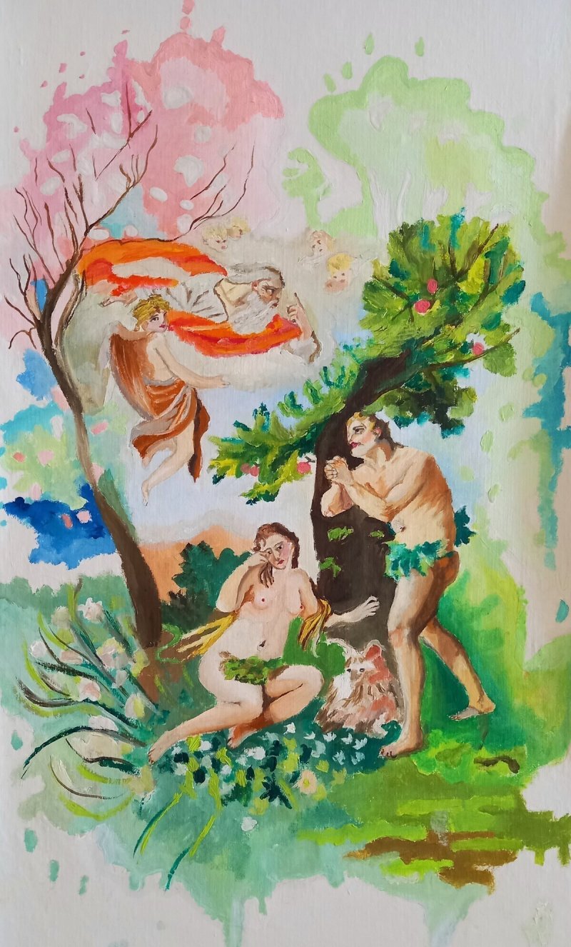Adam i Eva, Painting AnaArt