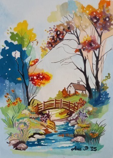 Spring landscape, Painting AnaArt