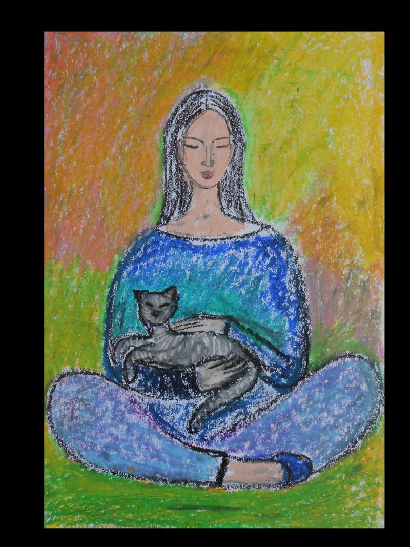Devojka i maca, Painting Polovina Biljana