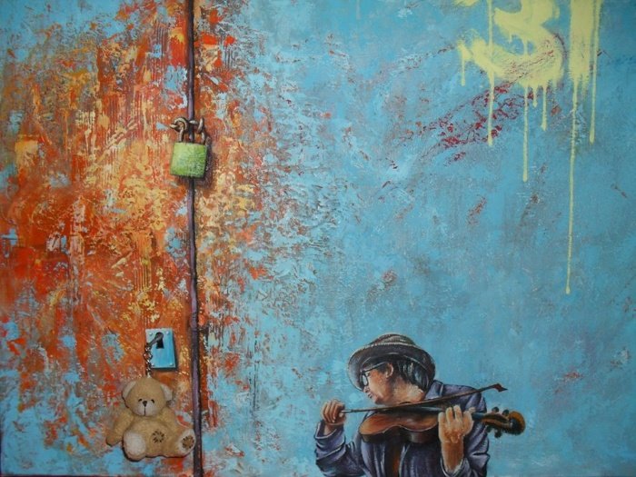 violinista, Painting Bajic Ratko