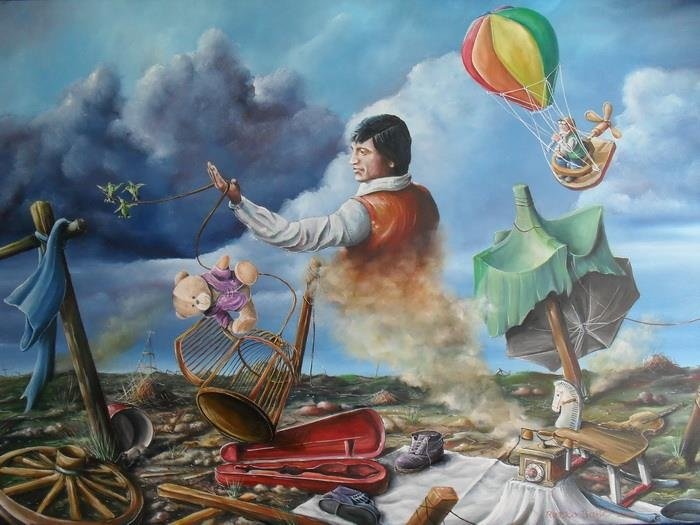 search for a teddy bear, Painting Bajic Ratko