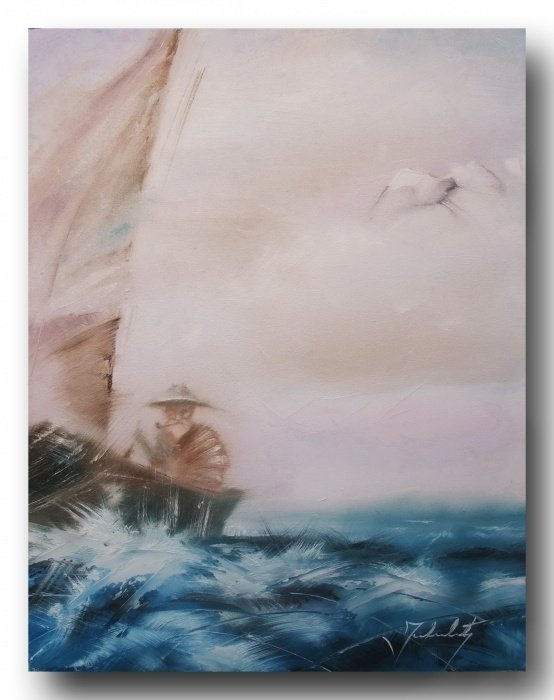 The old man and the sea, Painting Jovanović Milan