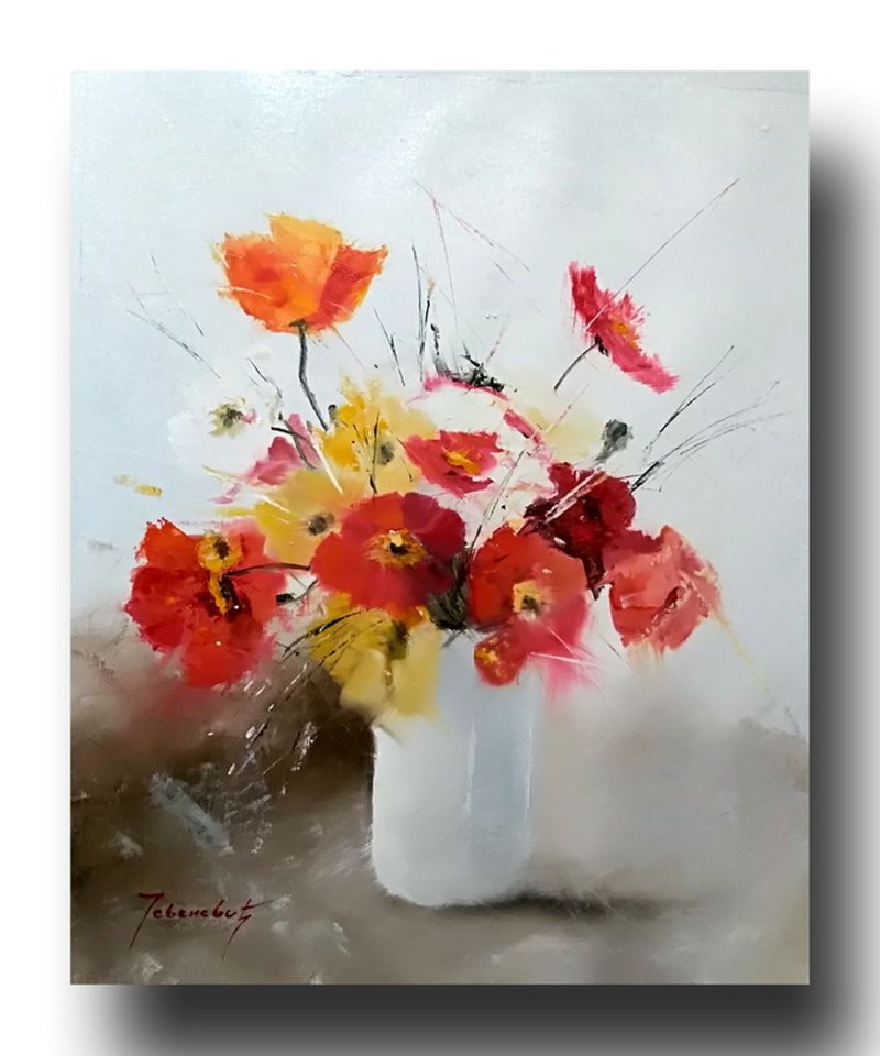 Demetris flower, Painting Jovanović Milan