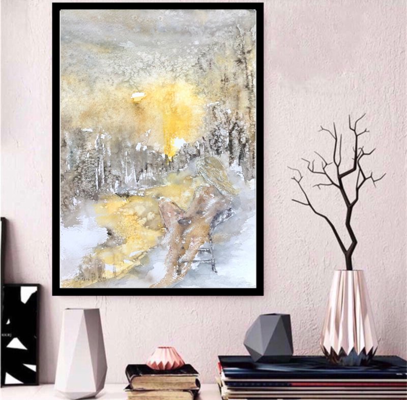 In thoughts, Painting Djordjevic Snezana
