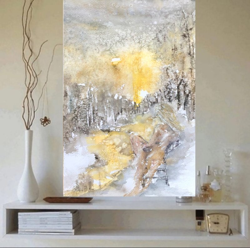 In thoughts, Painting Djordjevic Snezana