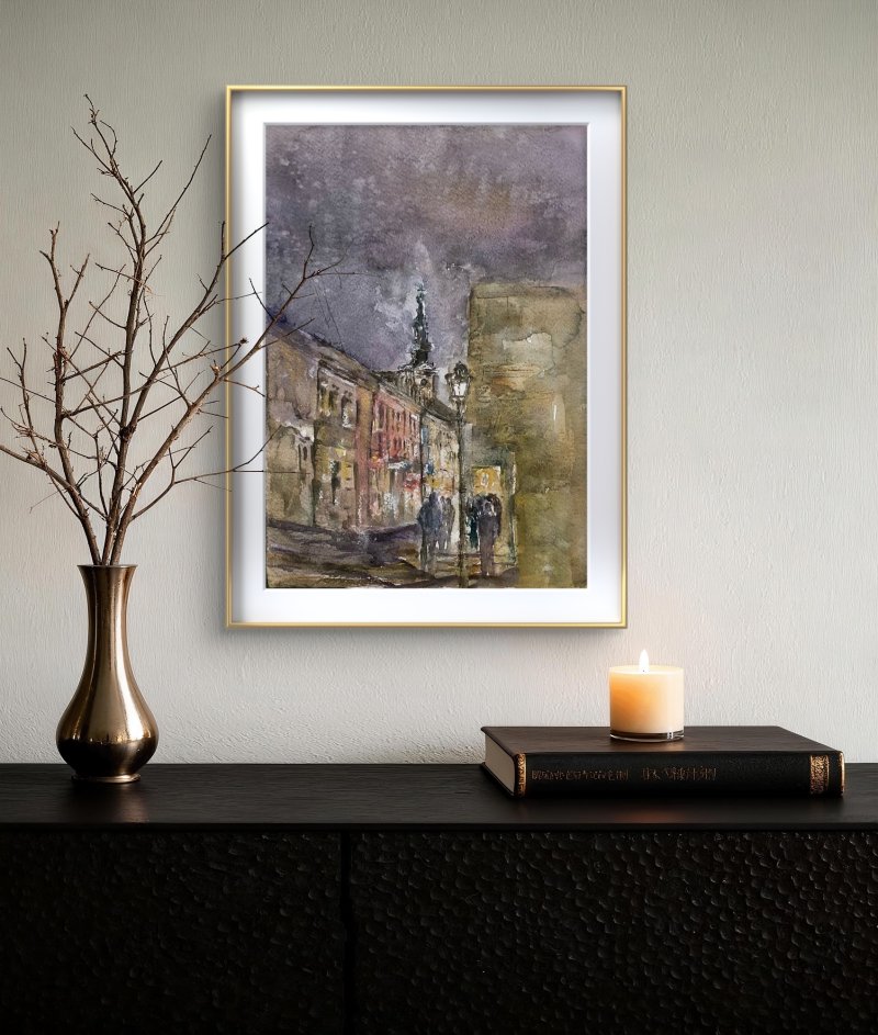 Silence under the starry blessing, Painting Djordjevic Snezana