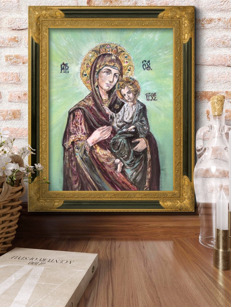 Mother of God, Painting Djordjevic Snezana