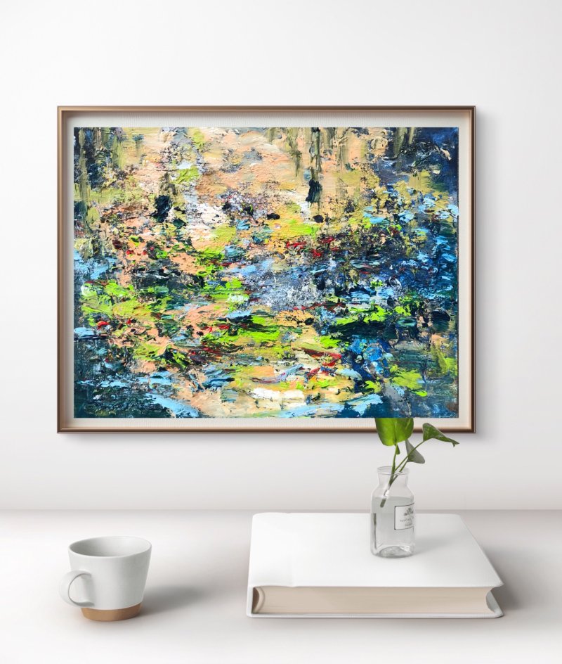 Water Lilies, Painting Djordjevic Snezana