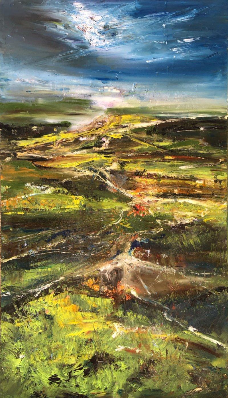 Blue moon Valley, Painting Djordjevic Snezana