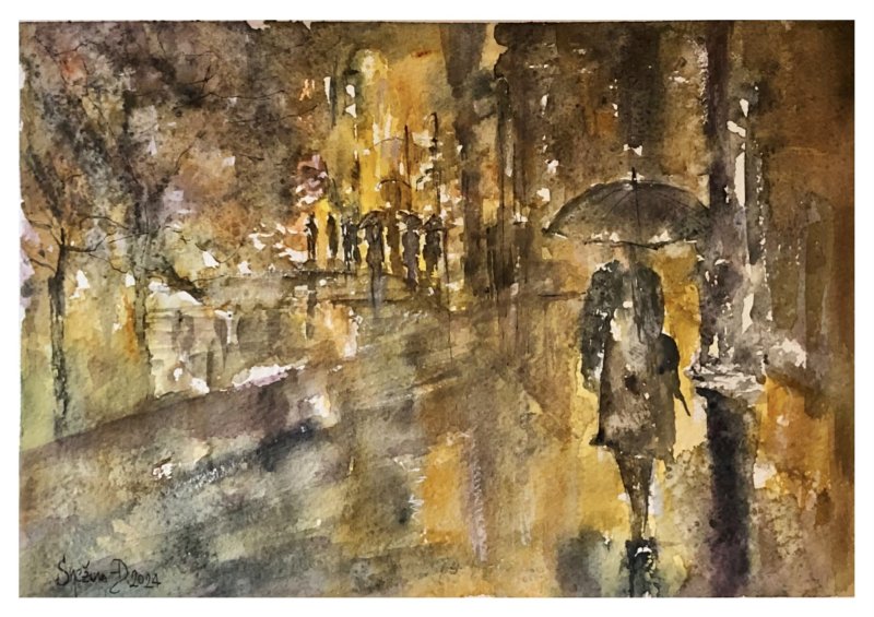 December rain, Slika Djordjevic Snezana