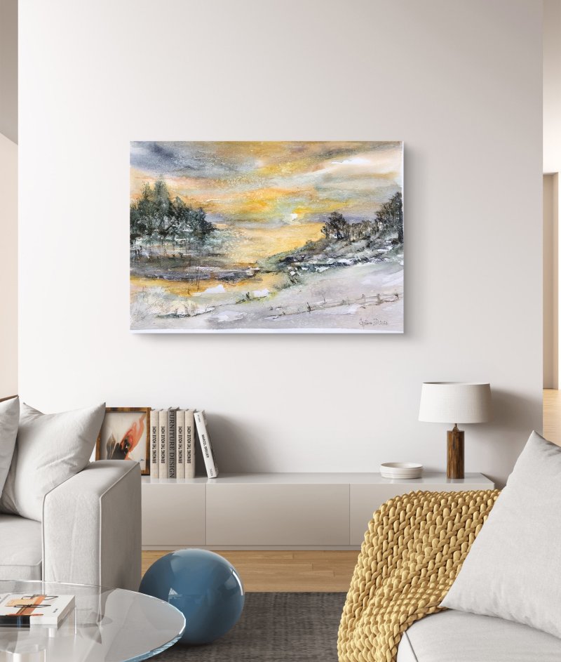 A winter day-2, Painting Djordjevic Snezana