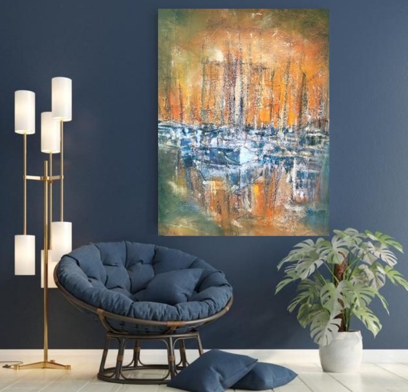 Harbour of love-9, Painting Djordjevic Snezana