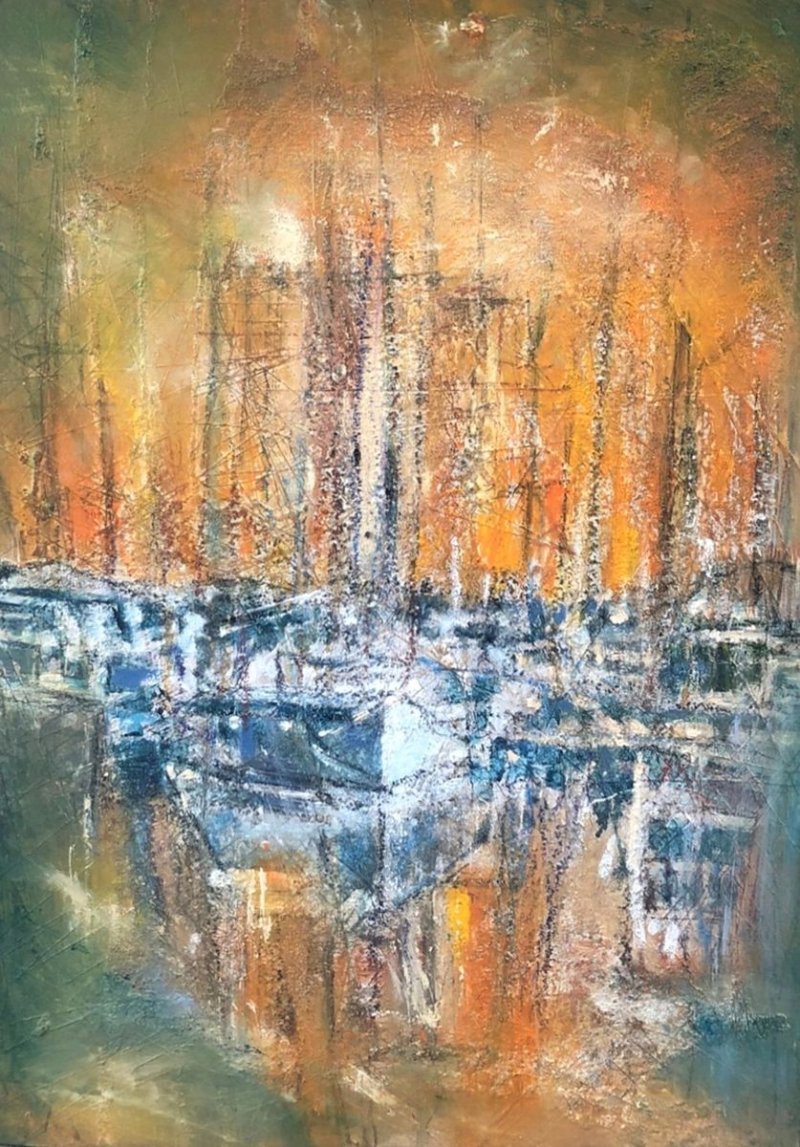 Harbour of love-9, Painting Djordjevic Snezana