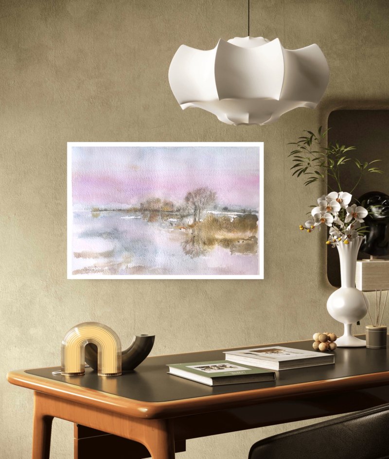 A winter day-3, Painting Djordjevic Snezana