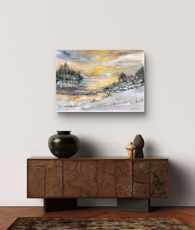 A winter day-2, Painting Djordjevic Snezana