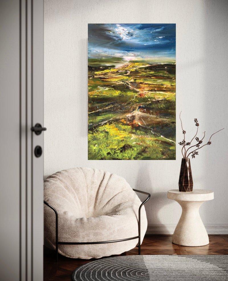 Blue moon Valley, Painting Djordjevic Snezana