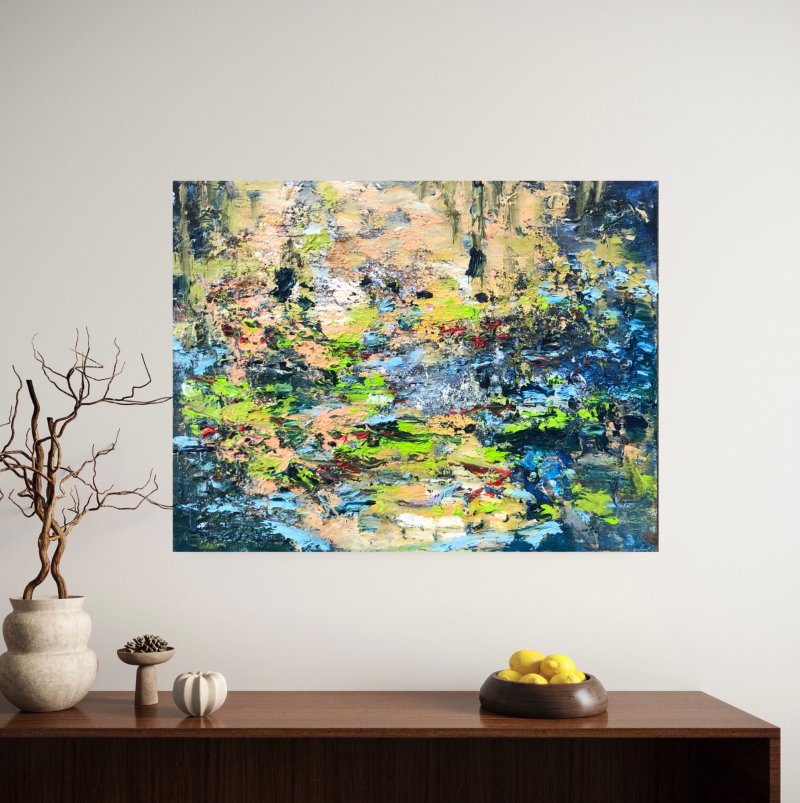 Water Lilies, Painting Djordjevic Snezana