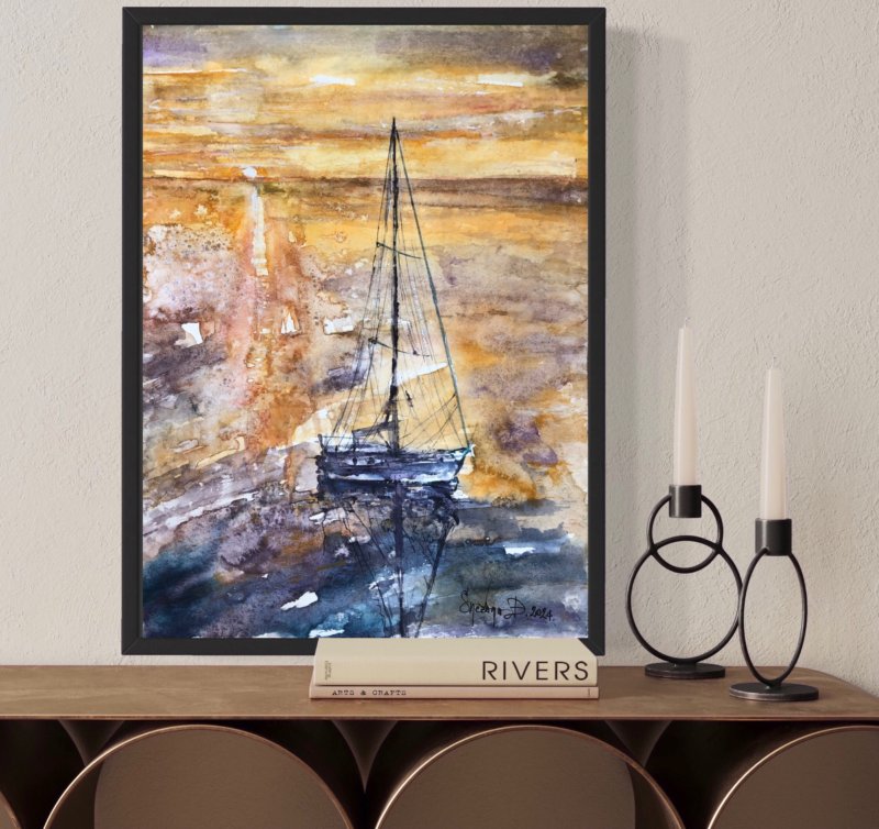 A calm harbour, Slika Djordjevic Snezana